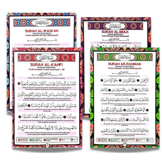 Set Kad Surah Poster 4 SURAH