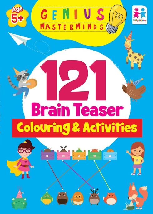 Early Learner - Genius Masterminds 121 Brain Teaser Colouring & Activities
