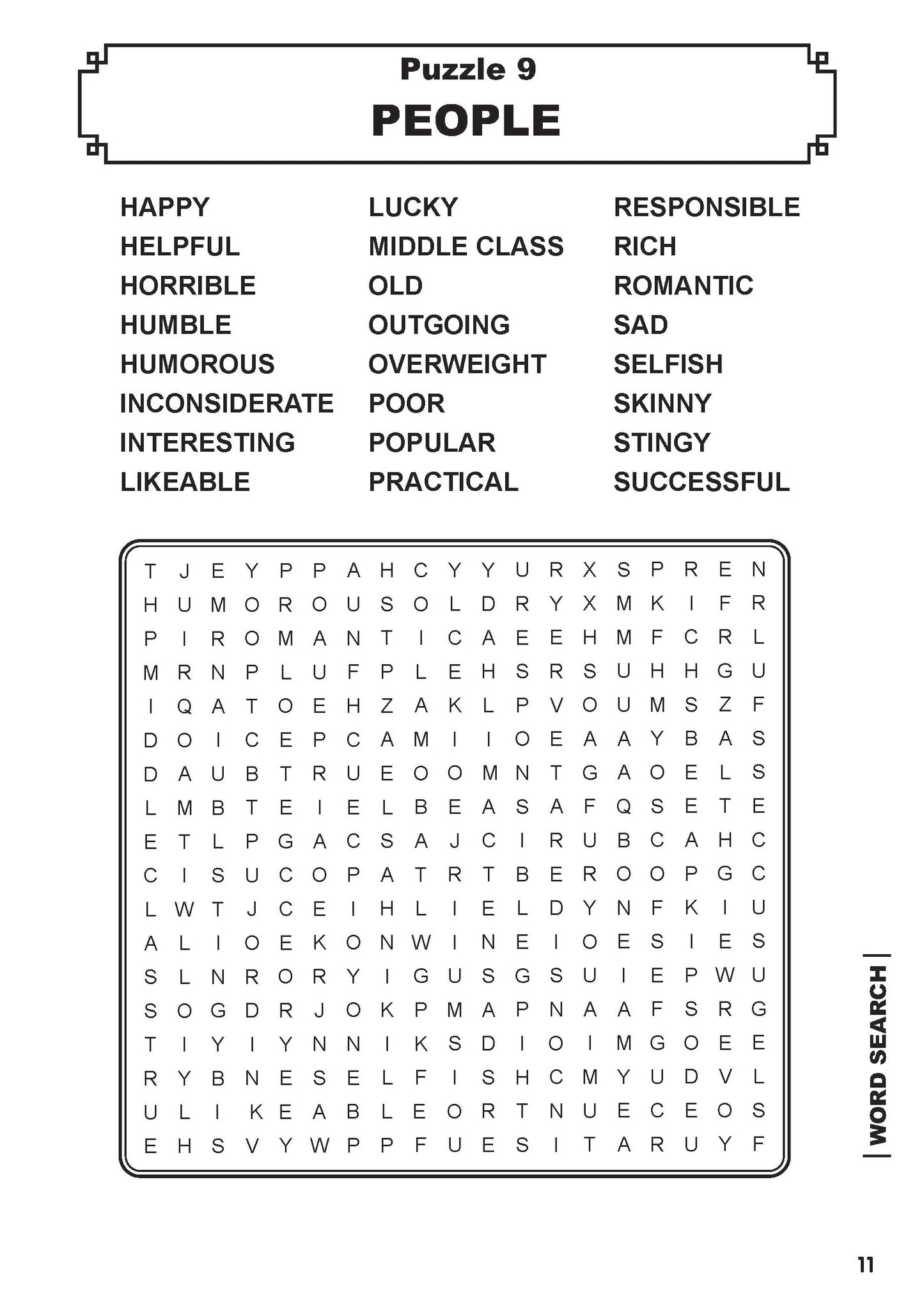 Test Your IQ Marvellous Word Search