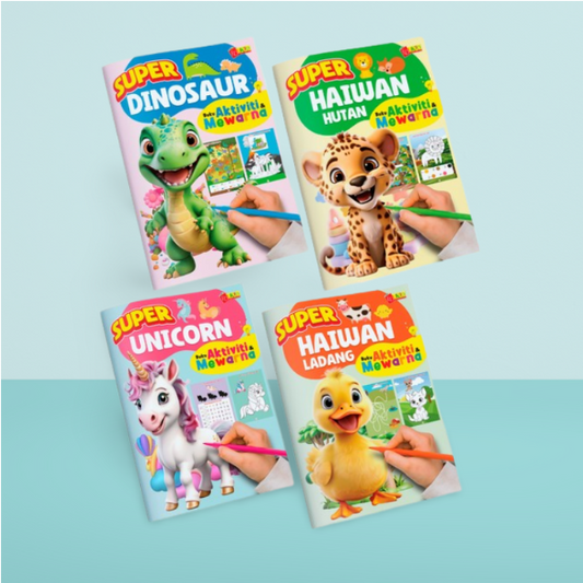 Set Aktiviti SUPER - Buku Aktiviti & Mewarna.