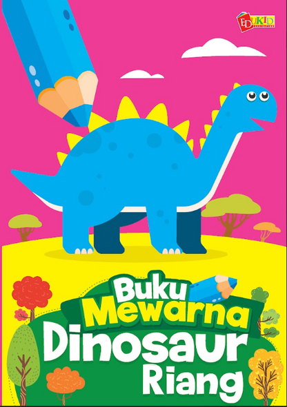 Buku Mewarna Dinosaur Riang